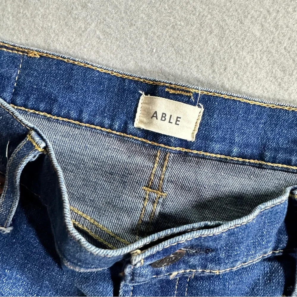 ABLE‎ Womens Mid Rise Skinny Jeans Size 29 Medium Wash Stretch Denim EUC Modern